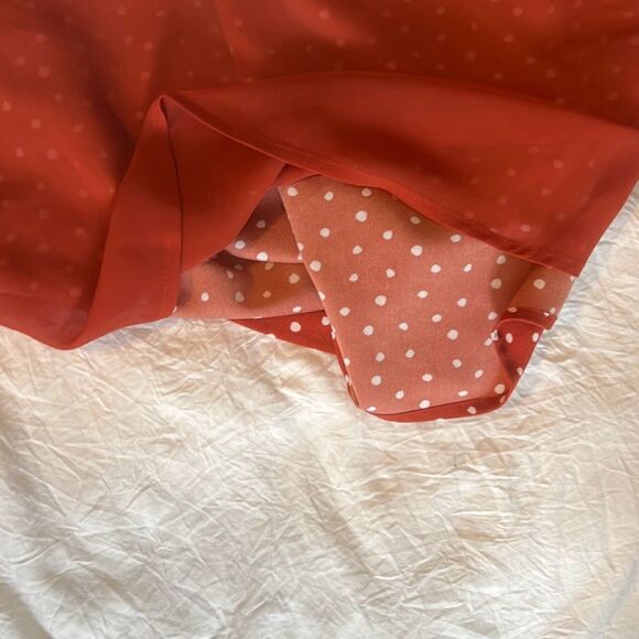 Limited NWT Orange / White spots Slip Dress Lined - Picture 8 of 8